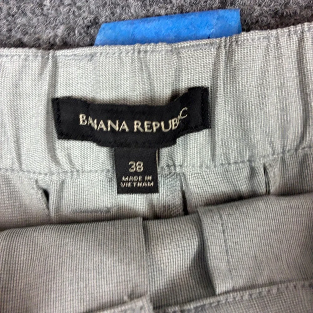 Banana Republic Mens Size W38 Performance Golf Shorts Gray Micro Pattern